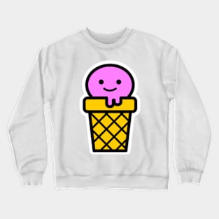 Ice cream, ice, icecream in waffle Crewneck Sweatshirt